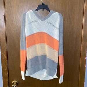 Knit sweater hoodie